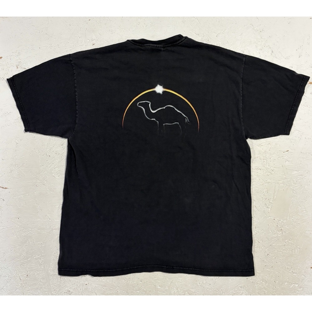 Vintage 90s Joe Camel Cigarettes‎ Eclipse Pocket T-Shirt Black Size XL